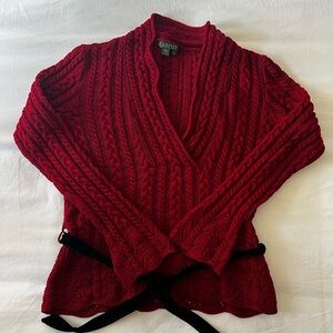 Ralph Lauren - Deep Red Cable Knit